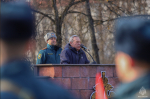Председатель совета ветеранов Академии напутствовал парадный расчет